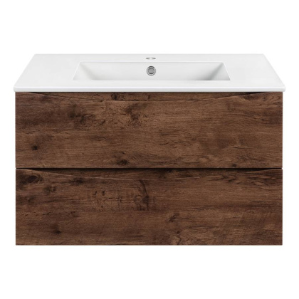 База под керамическую раковину Mia 800 подвесная, 2 выкатных ящика soft close, R.Wood