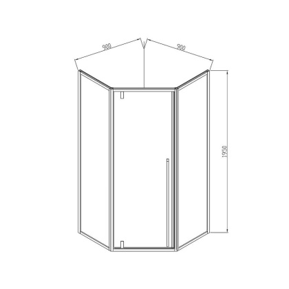 Душевой уголок Penta VSP-3P900CLB, 900*900, черный, стекло прозрачное Душевой уголок Penta VSP-3P900CLB, 900*900, черный, стекло прозрачное