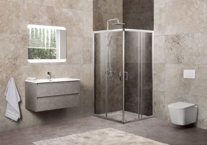 Душевой уголок BelBagno UNIQUE-A-2-75/90-M-Cr