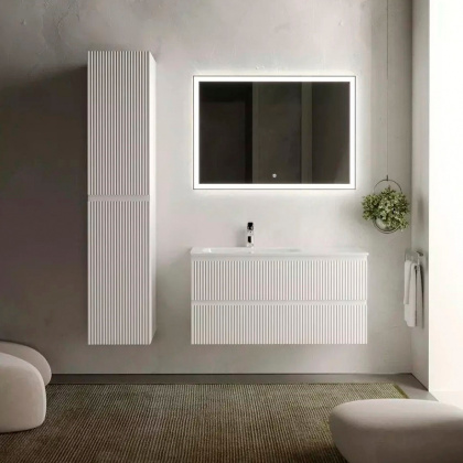 Тумба подвесная SANCOS Snob R левая 995х445х500, c двумя ящиками оснащенными доводчиками, Bianco , арт.SNR100LW Тумба подвесная SANCOS Snob R левая 995х445х500, c двумя ящиками оснащенными доводчиками, Bianco , арт.SNR100LW