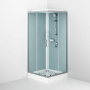 W90C-403-090MT Gem Square кабина душевая 90x90, профиль матовый Хром, стекло прозрачное