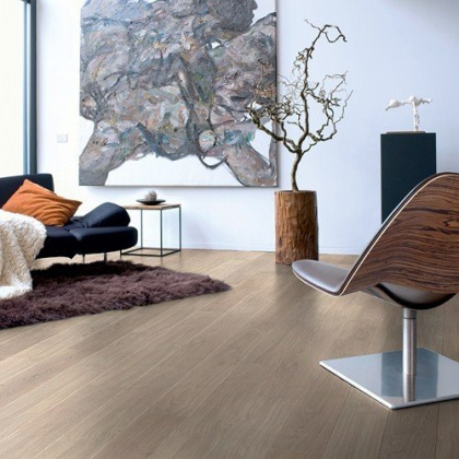 Ламинат Quick-step Elite UE1304 Доска дуб светло-серая лак(8мм/32кл/1,722м2) 1380*156, м2