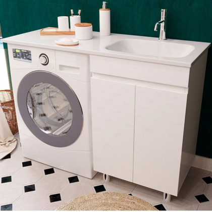 Комплект мебели Barcelona Luxe 1200х482 правосторонний напольный 2-х дверная (ШхГхВ) 548х476х860 Комплект мебели Barcelona Luxe 1200х482 правосторонний напольный 2-х дверная (ШхГхВ) 548х476х860