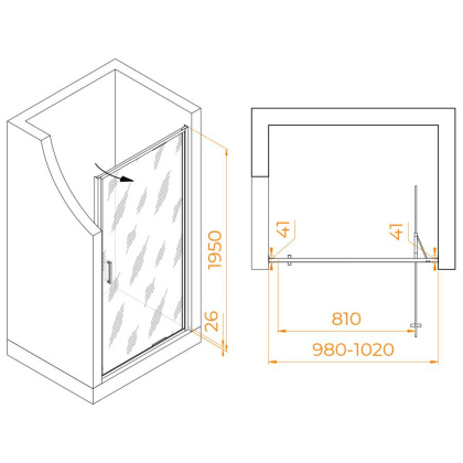 Душевая дверь 100*195 RGW SV-05-B Чёрный/Black Smart Line/8 мм (Easy) Душевая дверь 100*195 RGW SV-05-B Чёрный/Black Smart Line/8 мм (Easy)