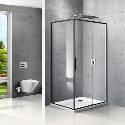 Душевой уголок Slim VSR-2SL9012CLB-R, 1200*900, матовый черный, стекло прозрачное, правый Душевой уголок Slim VSR-2SL9012CLB-R, 1200*900, матовый черный, стекло прозрачное, правый