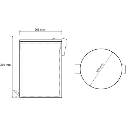 Ведро для мусора Bemeta Amber 155315010 Медное золото матовое, 5 л