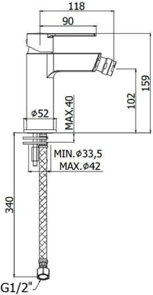 Смеситель для биде Paffoni Ringo RIN131CR