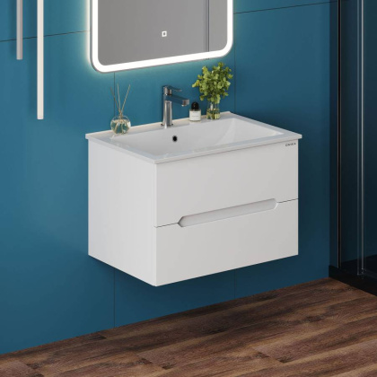 Тумба Onika Айленд 70 подвесная, белая (ум. Бергамо Нова 70)