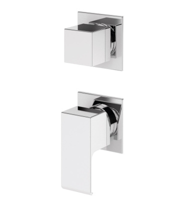 PORTA-VDIM3-M-NOP Встраиваемый однорычажный смеситель для душа с поворотным переключателем на 3 выхода, исполнение черный матовый