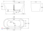 Акриловая ванна без перелива BELBAGNO BB71-1600-W0, 1600x750x600