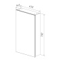 Шкаф зеркальный Lemark UNIVERSAL 45х80см 1 дверный, петли слева, цвет корпуса: Белый глянец