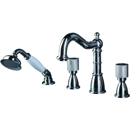 Смеситель врезной 4 отв. ROYAL CRYSTAL, хром_Комплект