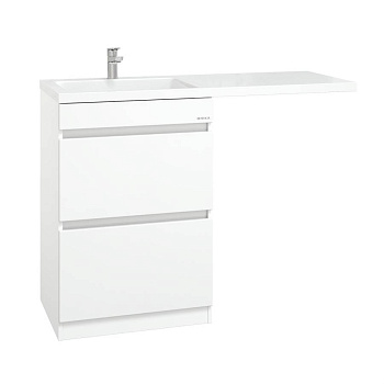 Тумба Onika Милтон 58 напольная под стиральную машину, белая (ум. Kamilla 120/Марсал 120)