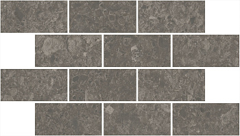 Декор Чеппо ди Гре мозаичный коричневый матовый обрезной 34,6x20x0,9