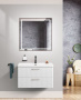 Тумба с раковиной подвесная BelBagno DUE 80 Rovere Nature, раковина белая Тумба с раковиной подвесная BelBagno DUE 80 Rovere Nature, раковина белая