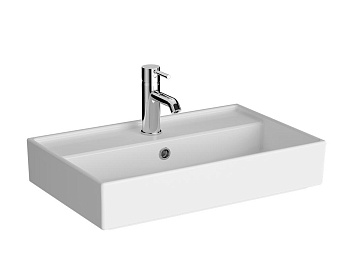 Прямоугольная раковина-чаша ArchiPlan c отверстием под смеситель, 60 см, цвет белый