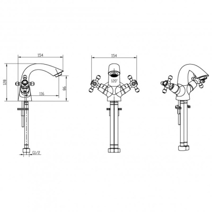 Смеситель для умывальника_Комплект