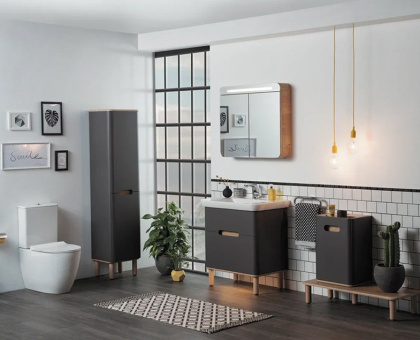 Пенал для ванной Vitra Sento 40 60856 антрацит