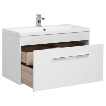 Тумба под раковину Aquanet Августа 100 белый глянец