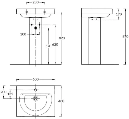 Пьедестал PRO напольный, белый глянцевый