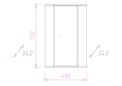 Шкаф Onika Модерн 34 подвесной, белый, угловой, универсальный