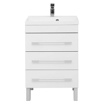 Тумба с раковиной Aquanet Верона 58 белый (напольная 3 ящика) Тумба с раковиной Aquanet Верона 58 белый (напольная 3 ящика)