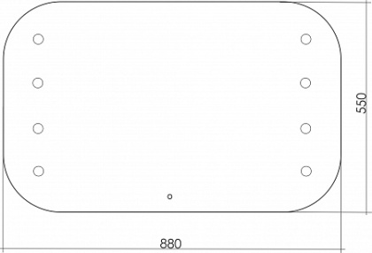 Гримерное зеркало Creto Arte1 80х55 см с подсветкой 23-800550A