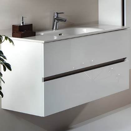 Тумба без раковины Vallessi 100*46cm WHITE 2 полки, 837-100-W Boheme