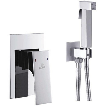 Гигиенический душ со смесителем Rose R1005, хром