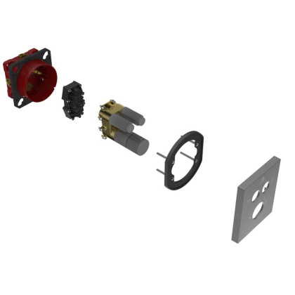 Встраиваемый смеситель для душа VSCV-321T-MGM двухфункциональный, термостатический, вороненая сталь