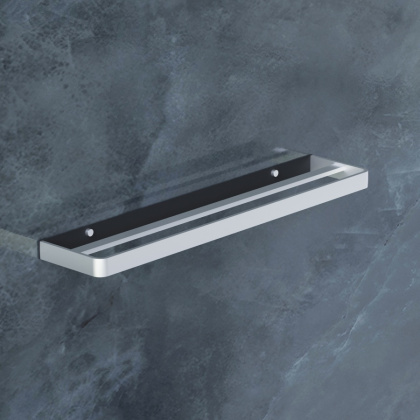 Двойная вешалка для полотенец Jupiter, 2,7х60х7,5х см, цвет черный с серебром, DA77336400