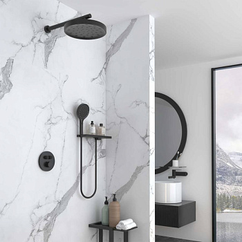 Душевой комплект Inspire VSFW-3I22MT2RMB встраиваемый, термостатический, двухрежимный, черный