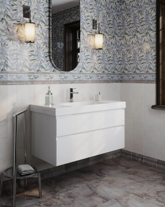 Плитка настенная 7207 Стеллине серый 20*50*8 (12шт\1.2м2), м2