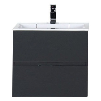 Тумба с раковиной Aquanet Алвита 60 серый антрацит
