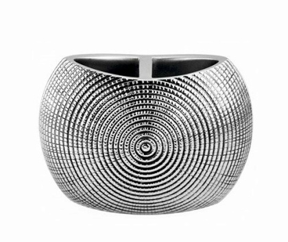 Стакан для зубных щеток Eider, 13х9х8,5 см, цвет серебро, K-33328A