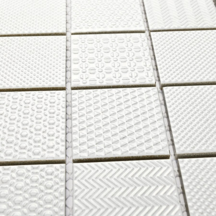 Мозаика Nevada Bonaparte белая 30,6см*30,6см*6мм (1уп/18шт/) рельефная, глянцевая, м2 Мозаика Nevada Bonaparte белая 30,6см*30,6см*6мм (1уп/18шт/) рельефная, глянцевая, м2