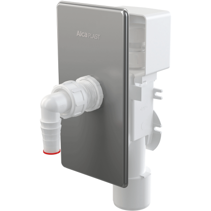 Сифон для стиральной машины с разрывным клапаном под штукатурку DN40 и DN50, нержавеющая сталь 