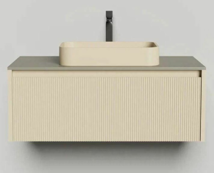 Подвесная тумба Domino 1000, эмаль, фрезерованный фасад