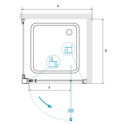 Душевой уголок RGW PA-135 (PA-105 + Z-050-1) 900x900 Душевой уголок RGW PA-135 (PA-105 + Z-050-1) 900x900
