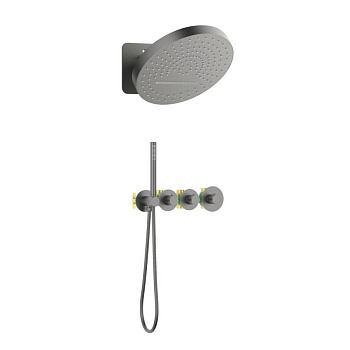 Душевая система Timo Saona SX-2329/18SM скрытого монтажа с термостатом, черное золото