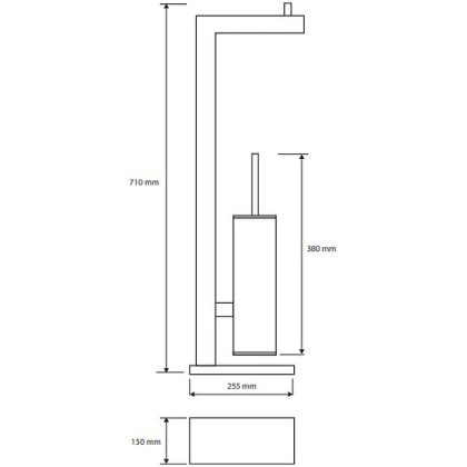 Стойка с держателем туалетной бумаги и ёршик Стойка с держателем туалетной бумаги и ёршик