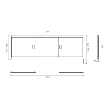 Экран под ванну Onika Монако 160 белый Экран под ванну Onika Монако 160 белый
