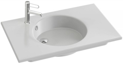 Раковина-столешница Jacob Delafon Odeon Rive Gauche EXAW112-Z-00 80 см с полированная нижней поверхн, шт