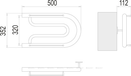 Полотенцесушитель Terminus Фокстрот (1")320х500 Полотенцесушитель Terminus Фокстрот (1")320х500