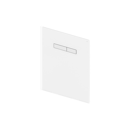Стеклянная панель TECElux с механическим блоком управления, стекло белое, клавиши белые