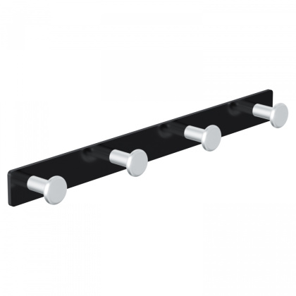 Набор крючков для полотенец Jupiter, 2,5х28х2,8 см, цвет черный с серебром, DA7735900