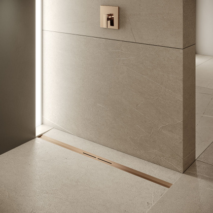 Профиль для душа TECEdrainprofile, 1200 мм, PVD Brushed Red Gold