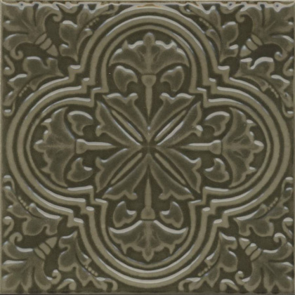 Декор Фес зелёный глянцевый 15x15x0,69