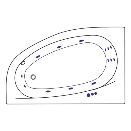 Ванна EXCELLENT Kameleon 170x110 (левая) "SMART" (золото) Ванна EXCELLENT Kameleon 170x110 (левая) "SMART" (золото)