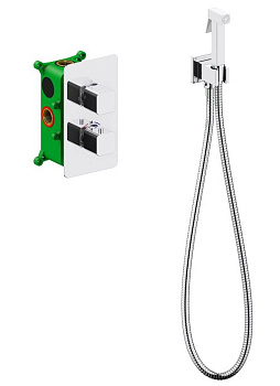 Смеситель Timo Petruma 5089/00SM встроенный с гигиеническим душем с термостатом, хром